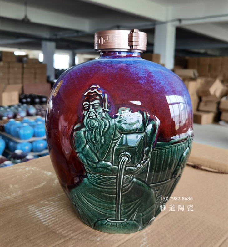 5斤10斤陶瓷酒坛（雕刻酿酒图）