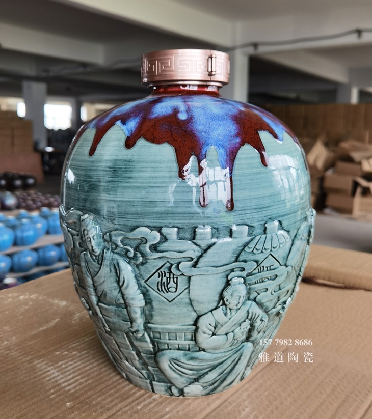 5斤10斤陶瓷酒坛（雕刻酿酒图）