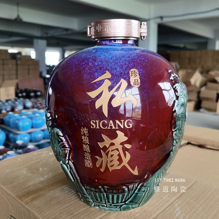 5斤10斤陶瓷酒坛（雕刻酿酒图）