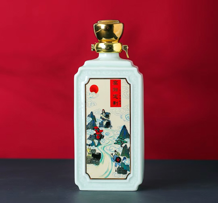 一斤装陶瓷酒坛礼盒（高端定制）