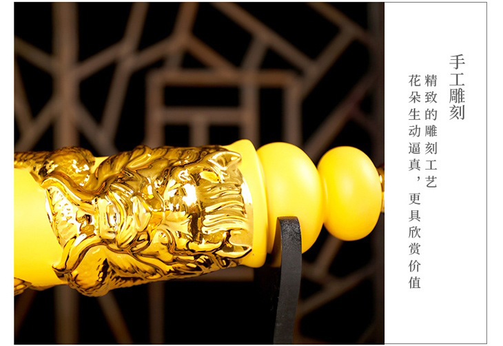 2斤镀金工艺摆设陶瓷酒坛（大笔进财）