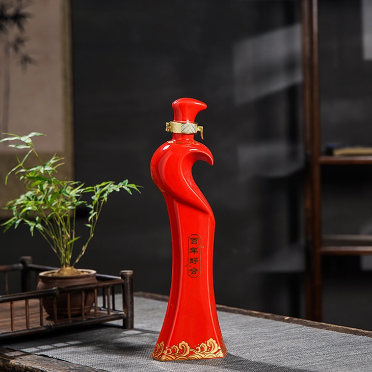 1斤装百年好合结婚陶瓷酒瓶礼盒