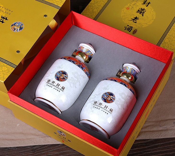 一斤装精美酒坛子礼品盒（盛世封藏）