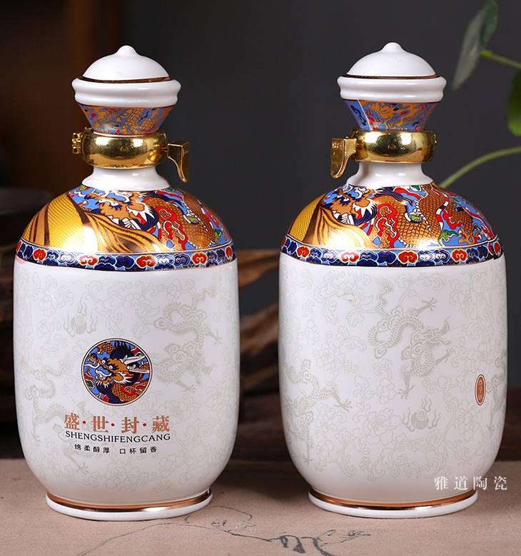 一斤装精美酒坛子礼品盒（盛世封藏）