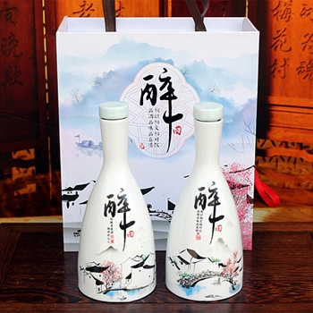 一斤装醉一回陶瓷酒坛礼盒装