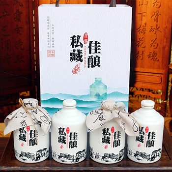 景德镇1斤私藏佳酿陶瓷酒坛套装