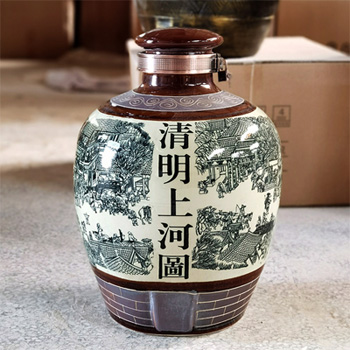 10斤至100斤清明上河图陶瓷酒坛