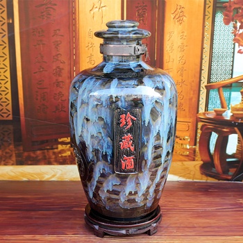 60斤100斤珍藏高温颜色釉酒坛（两色可选）