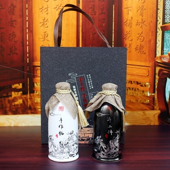 一斤装手酿老酒陶瓷酒坛礼盒