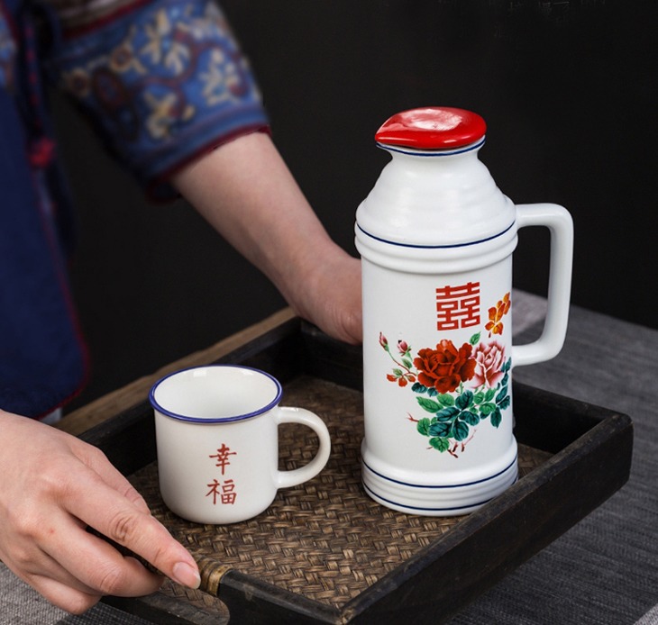 一斤装怀旧个性陶瓷酒坛（幸福）
