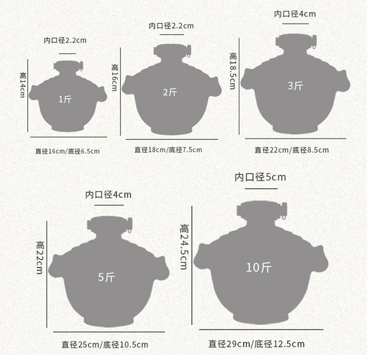 1斤2斤3斤5斤10斤封坛陶瓷酒坛