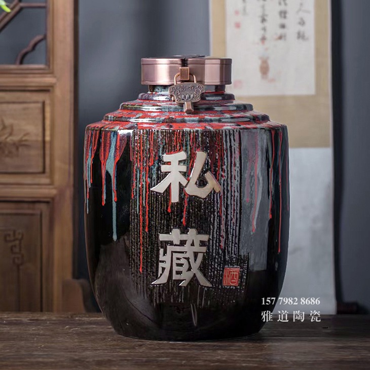 5斤至100斤高温颜色釉陶瓷酒坛