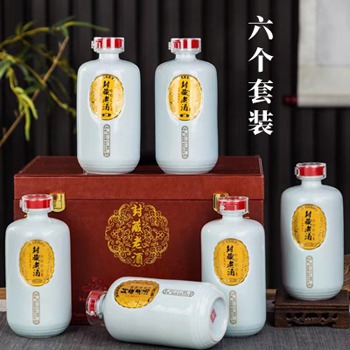 6瓶装1斤封藏老酒陶瓷酒坛礼盒