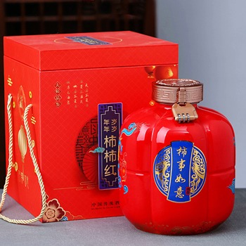1斤3斤5斤陶瓷酒坛（柿事如意）