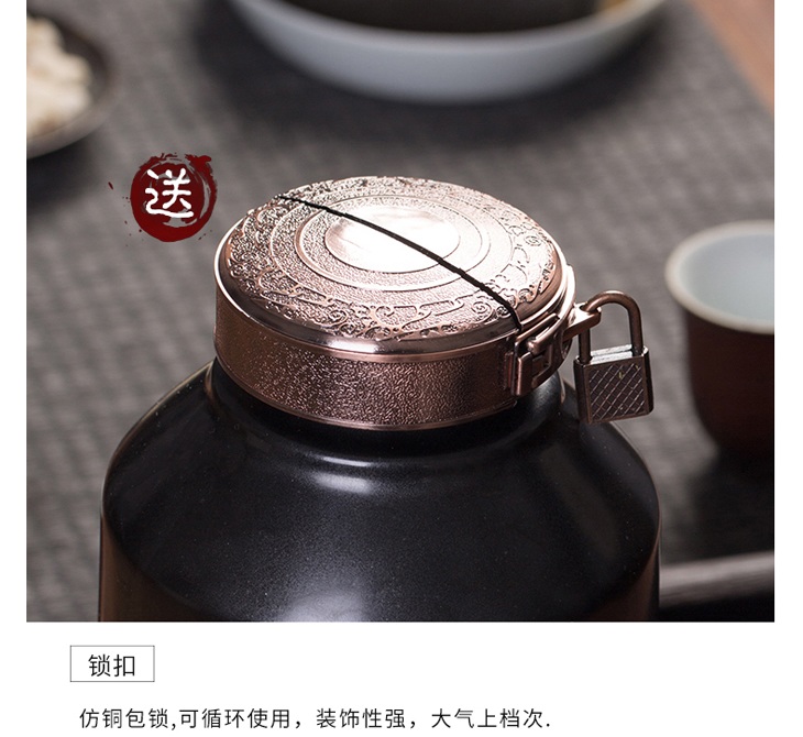 景德镇1至10斤银票个性陶瓷酒坛