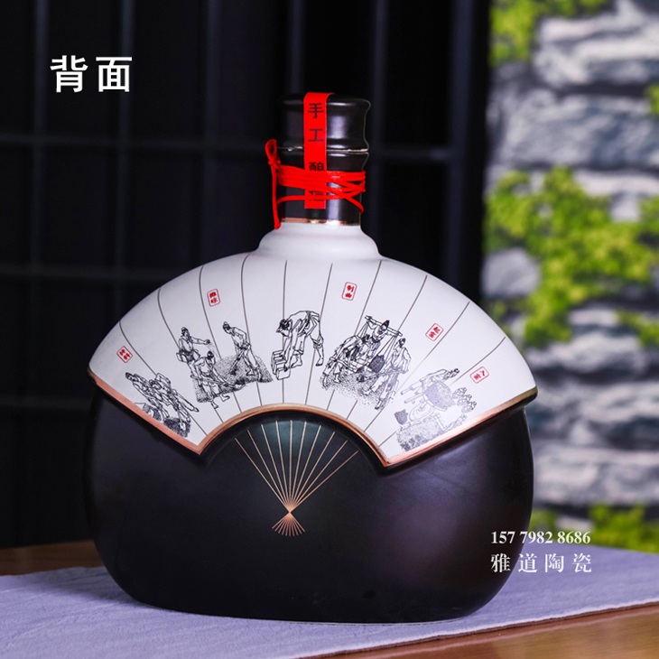 景德镇1斤3斤5斤个性陶瓷酒坛木盒装