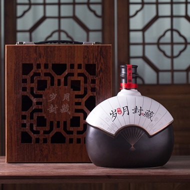 景德镇1斤3斤5斤个性陶瓷酒坛木盒装