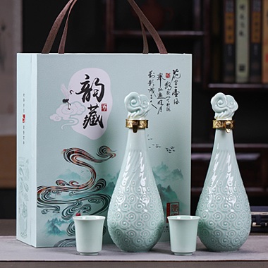 一斤装精品陶瓷酒瓶礼盒装