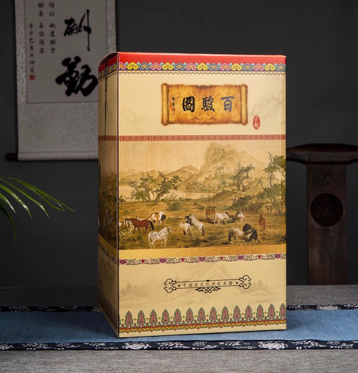 10斤装百骏图将军罐陶瓷酒坛