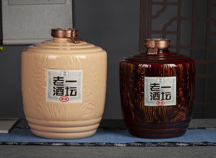10斤20斤30斤木纹密封陶瓷酒坛