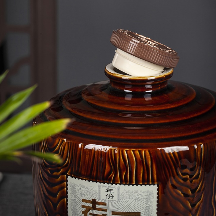 10斤20斤30斤木纹密封陶瓷酒坛