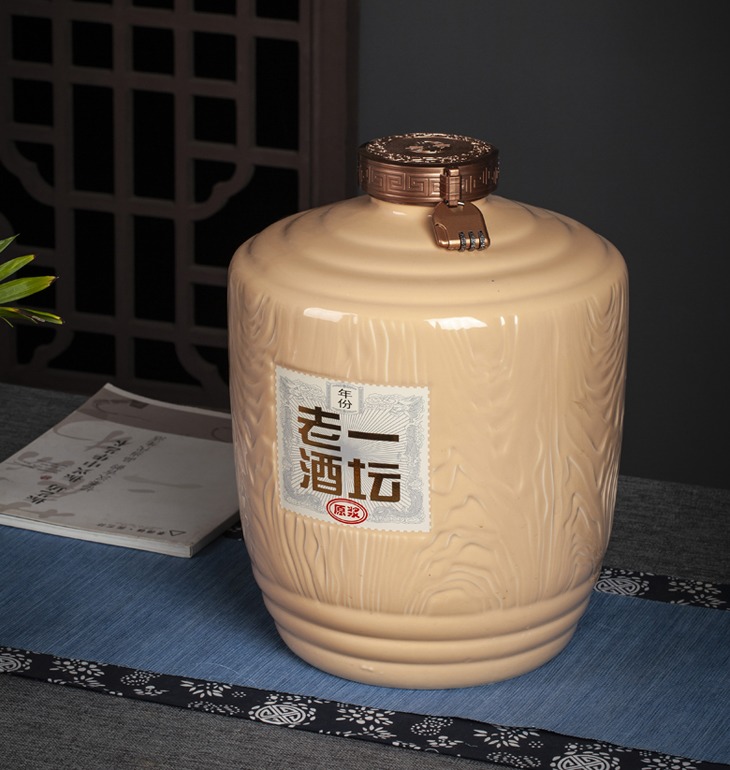 10斤20斤30斤木纹密封陶瓷酒坛