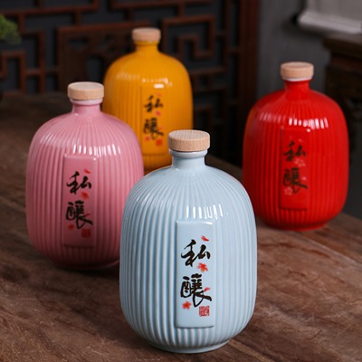 1斤2斤私酿木盖个性陶瓷小酒坛