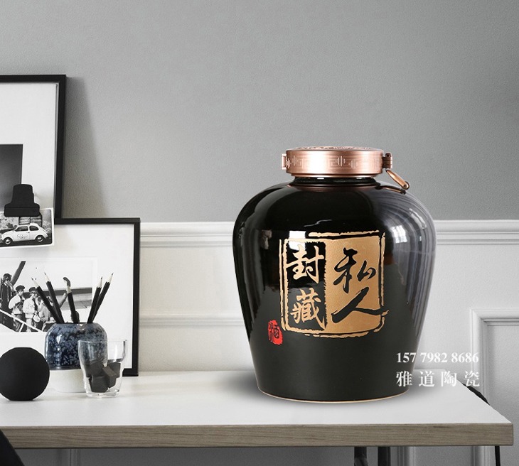 5斤至200斤黑色陶瓷酒坛系列