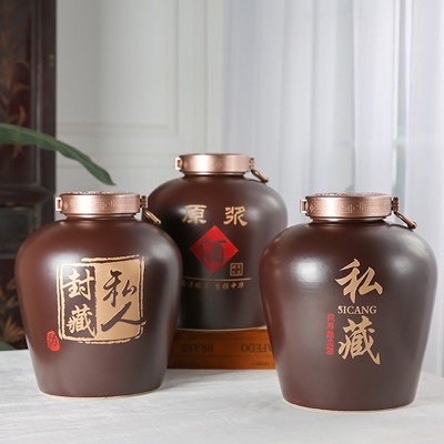 5至200斤棕色机雕陶瓷酒坛