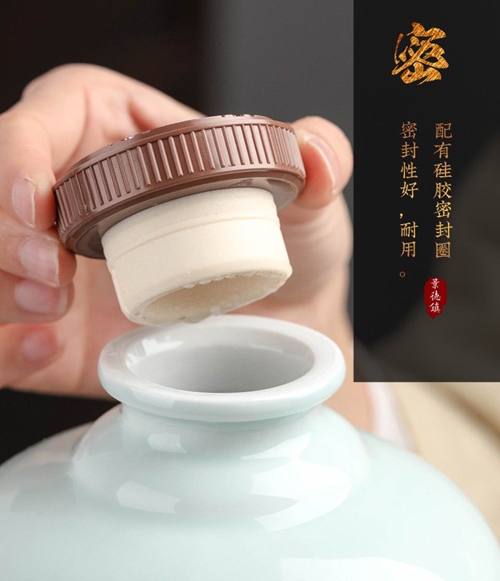 五斤装文化陶瓷酒坛（禅意）