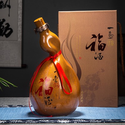 1斤5斤装颜色釉葫芦个性陶瓷酒坛