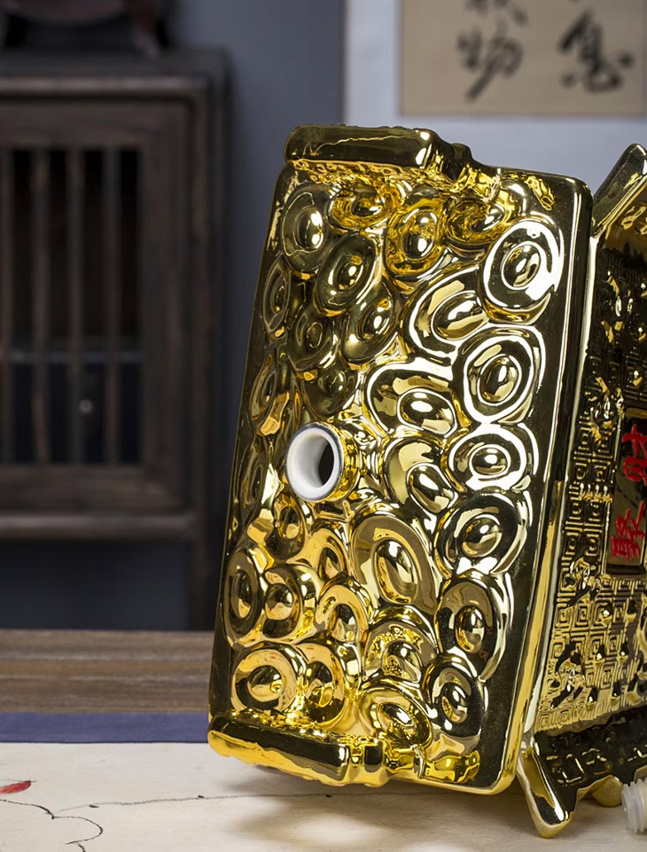 8斤装镀金工艺酒坛（聚财宝鼎）
