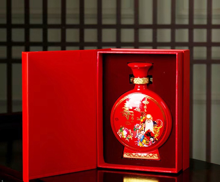 景德镇一斤陶瓷酒坛（府喜宴客）