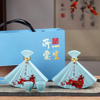 一斤创意陶瓷酒坛（一生所爱）