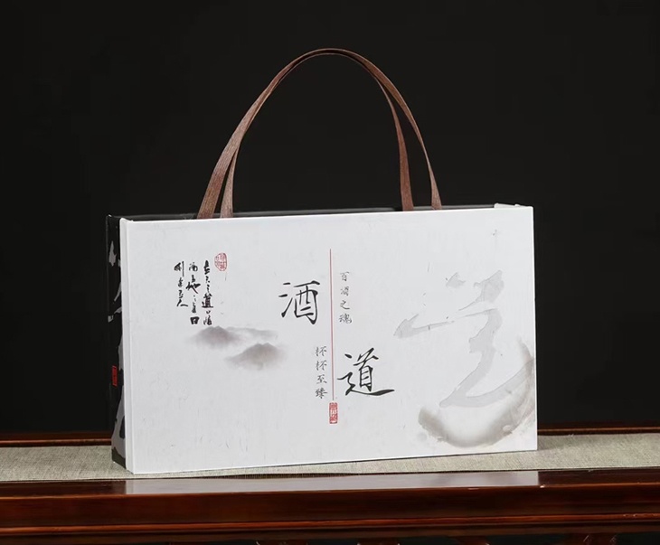 1斤黑白小陶瓷酒坛礼盒（酒道）(图9)