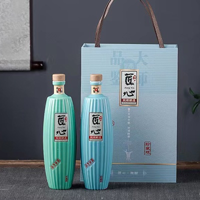 一斤装陶瓷酒瓶礼盒（匠心）