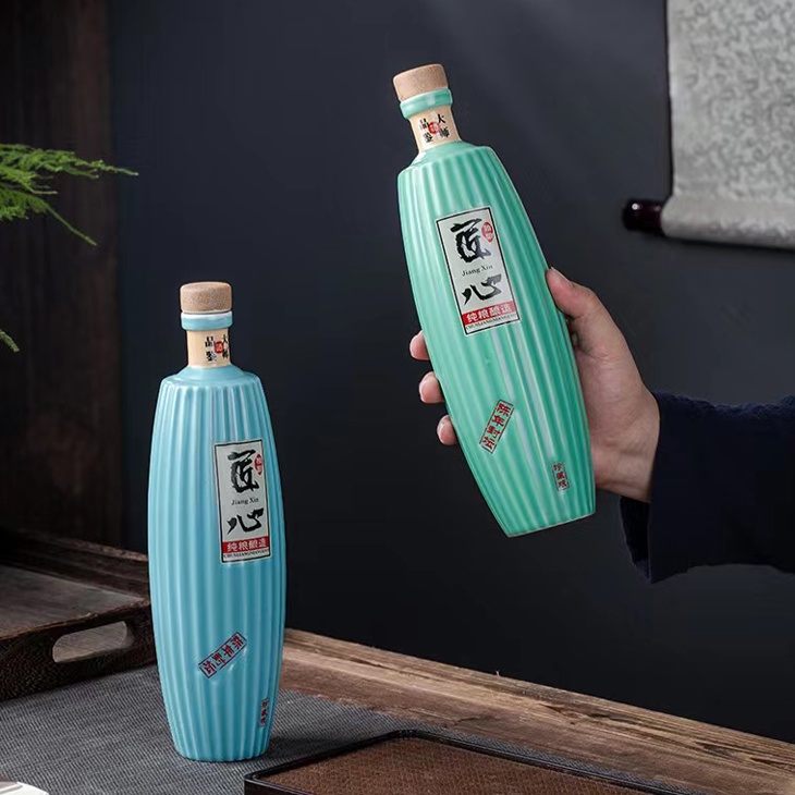 一斤装陶瓷酒瓶礼盒（匠心）(图3)