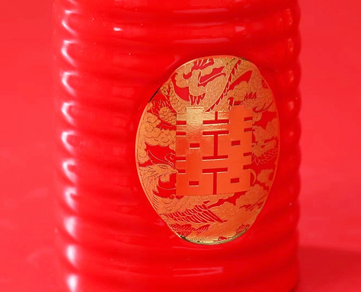 六瓶装景德镇婚庆酒瓶（喜临门）(图3)