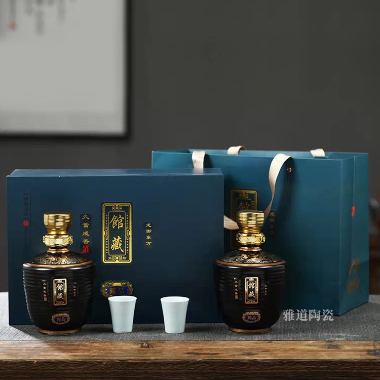 1斤3斤5斤精致陶瓷酒坛（馆藏）(图4)