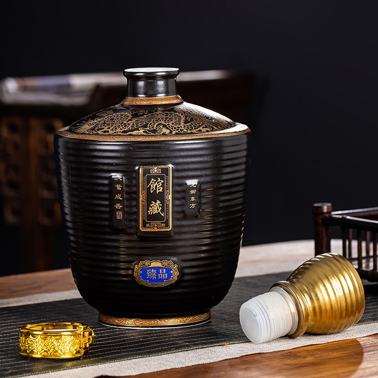 1斤3斤5斤精致陶瓷酒坛（馆藏）(图9)
