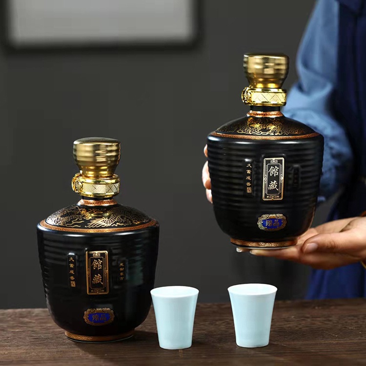 1斤3斤5斤精致陶瓷酒坛（馆藏）(图10)