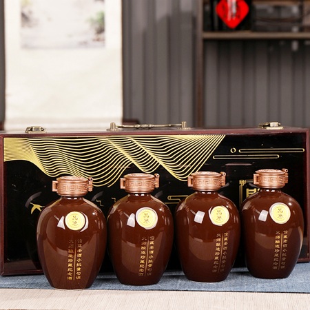 半斤品鉴景德镇陶瓷小酒坛礼盒