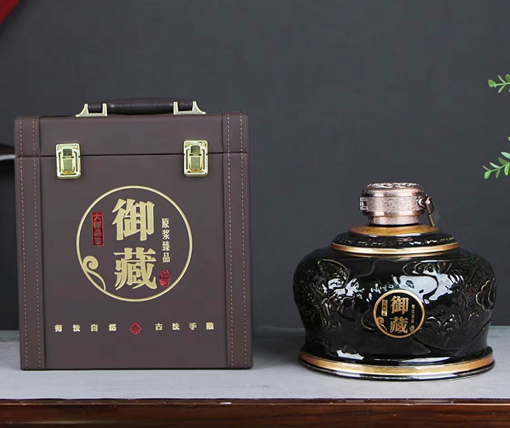 5斤装高档陶瓷酒坛（御藏龙纹）(图8)