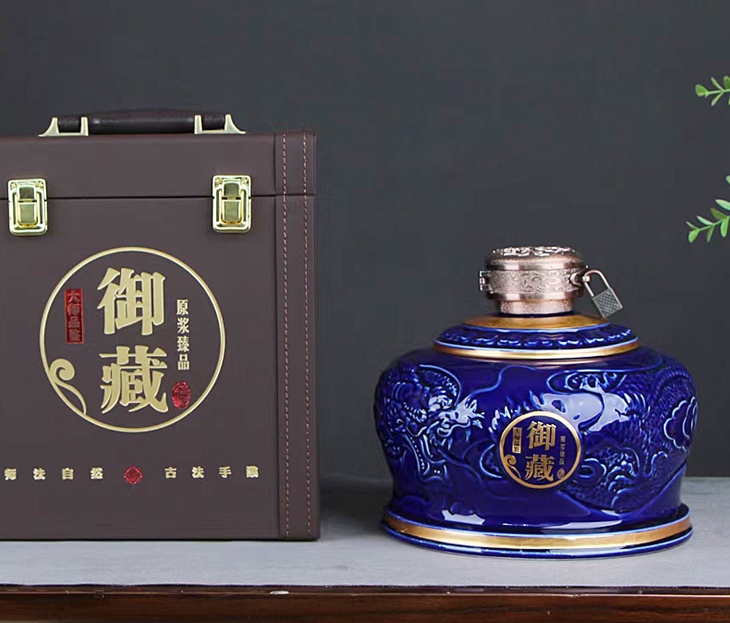 5斤装高档陶瓷酒坛（御藏龙纹）(图9)