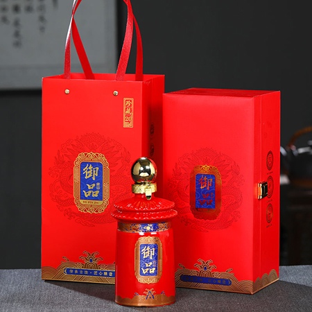 一斤装红色御品精致陶瓷空酒坛礼盒