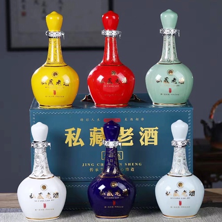 6瓶装景德镇1斤陶瓷酒坛（私藏老酒）