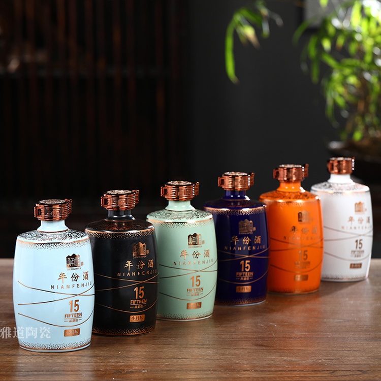 1斤装景德镇精美陶瓷酒坛6瓶礼盒(图3)