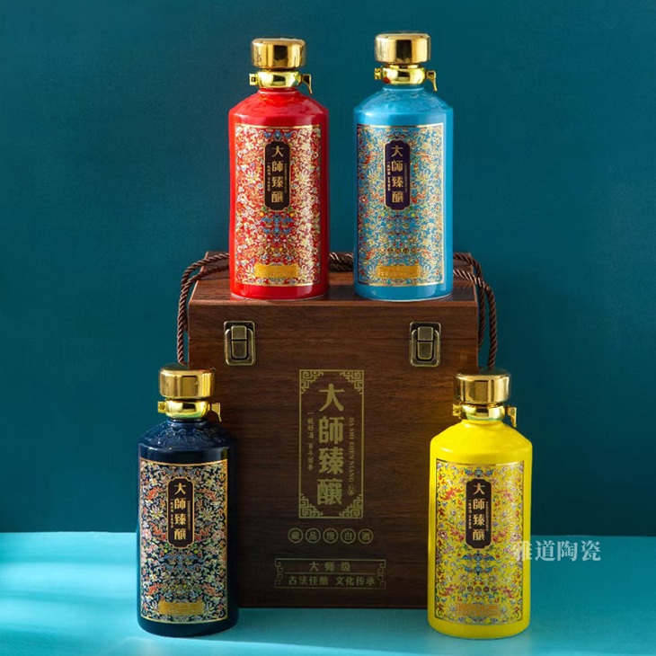 景德镇一斤装陶瓷酒坛（大师臻酿）(图2)