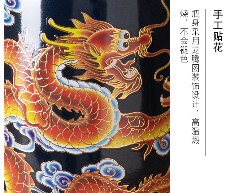 6瓶装蓝色双龙1斤陶瓷酒坛套装(图2)