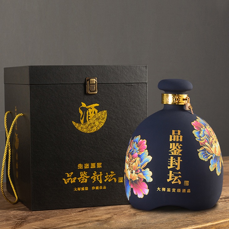 景德镇创意磨砂5斤10斤陶瓷酒坛（四色）(图6)